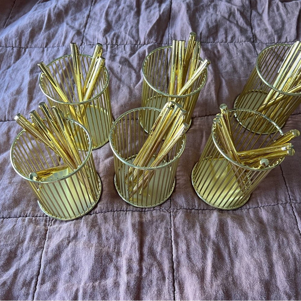 gold wire pen holders